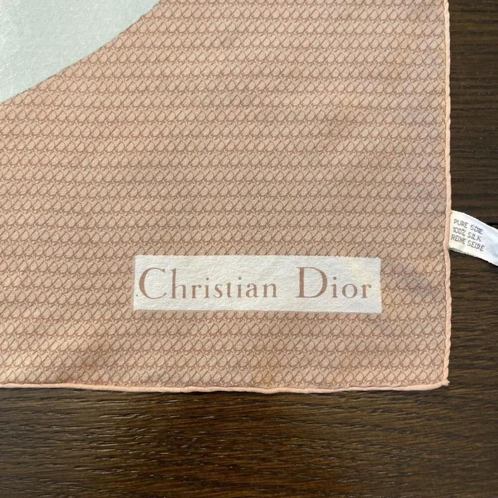 Christian Dior Silk Scarf Logo Square